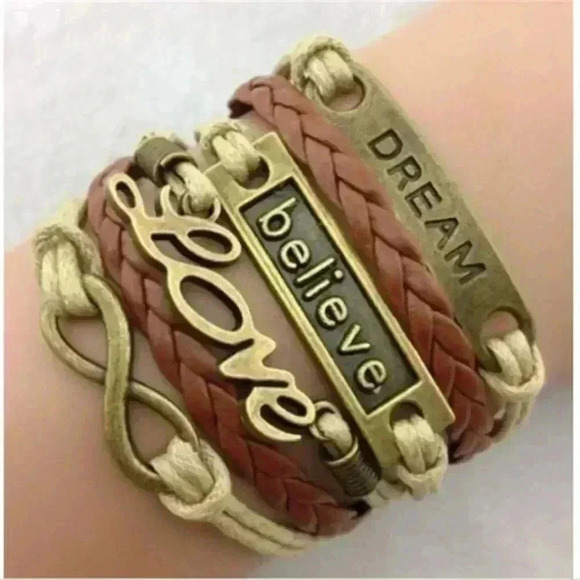 Infinity Love Anchor Believe Dream Bracelet - Picture 2 of 7